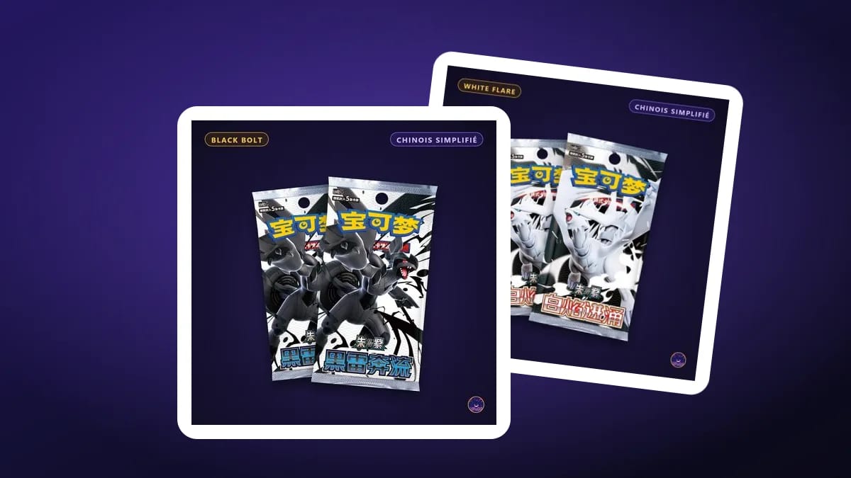 Boosters chinois Black Bolt Zekrom et White Flare Reshiram