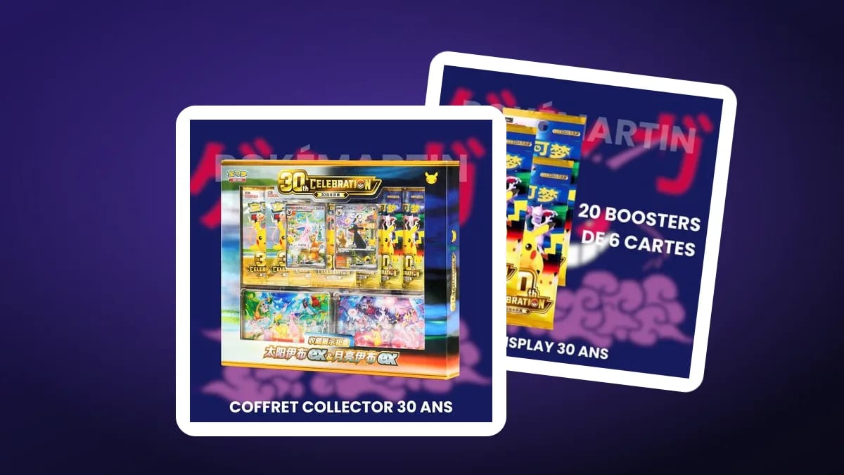 Coffret collector 30 ans Mentali et Noctali et display 30 ans en précommande