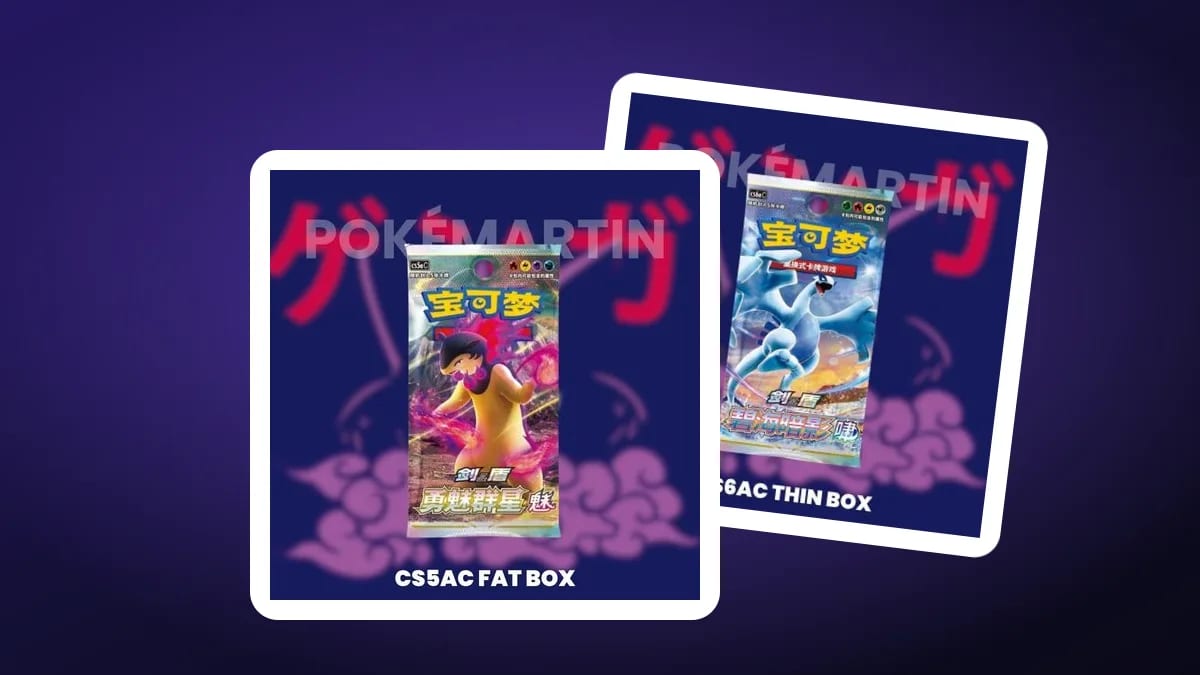 Displays Pokémon chinoises CS5 Brave Stars et CS6 Azure Shadow